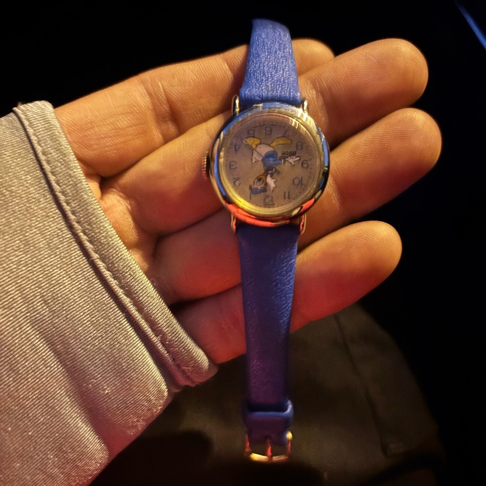 Donald Duck Blue and Gold Smartwatch BRADLEY WindUp watch . Vintage - Picture 5 of 5